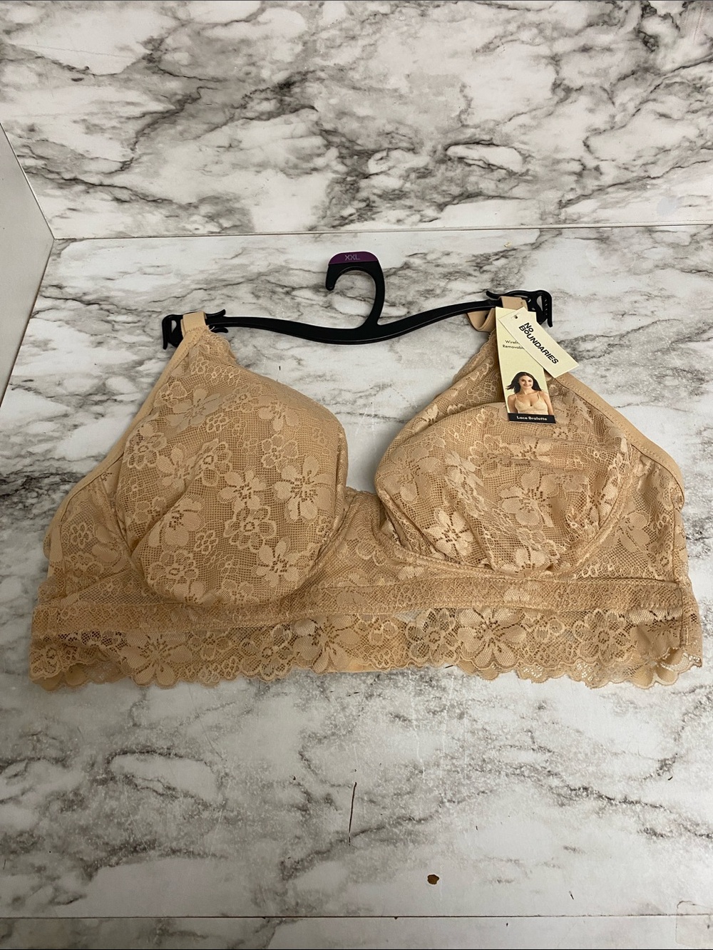 No Boundaries Lace Bralette - Beige/Tan
